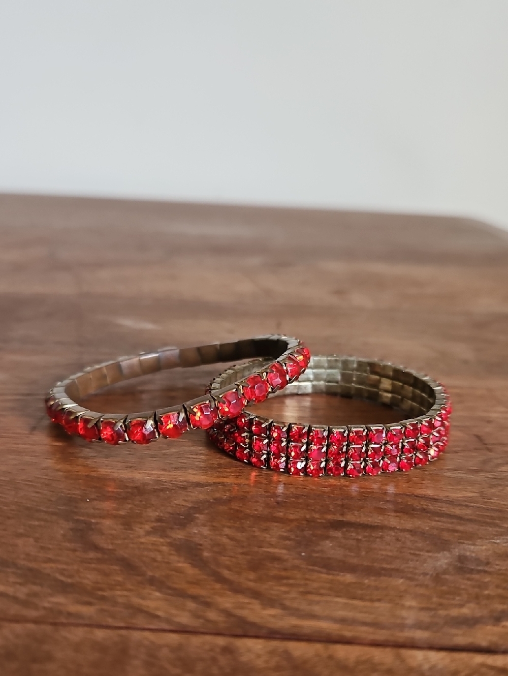 Red Crystal Stretch Brecelets